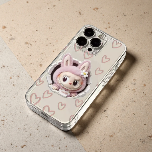 Kawaii Labubu iPhone Case - pink